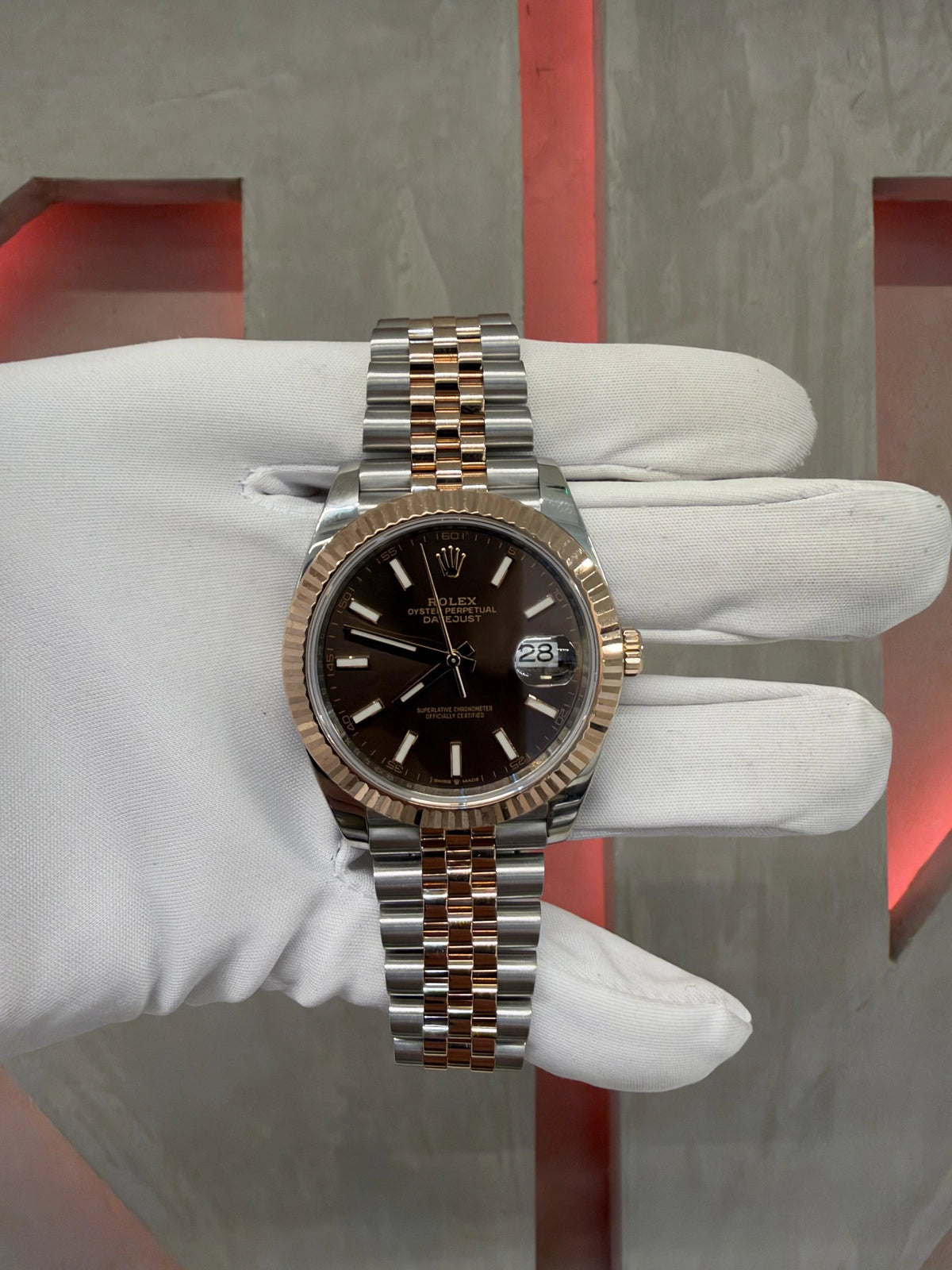 Rolex Datejust 41 Chocolate Index Dial on Jubilee 126331 Complete