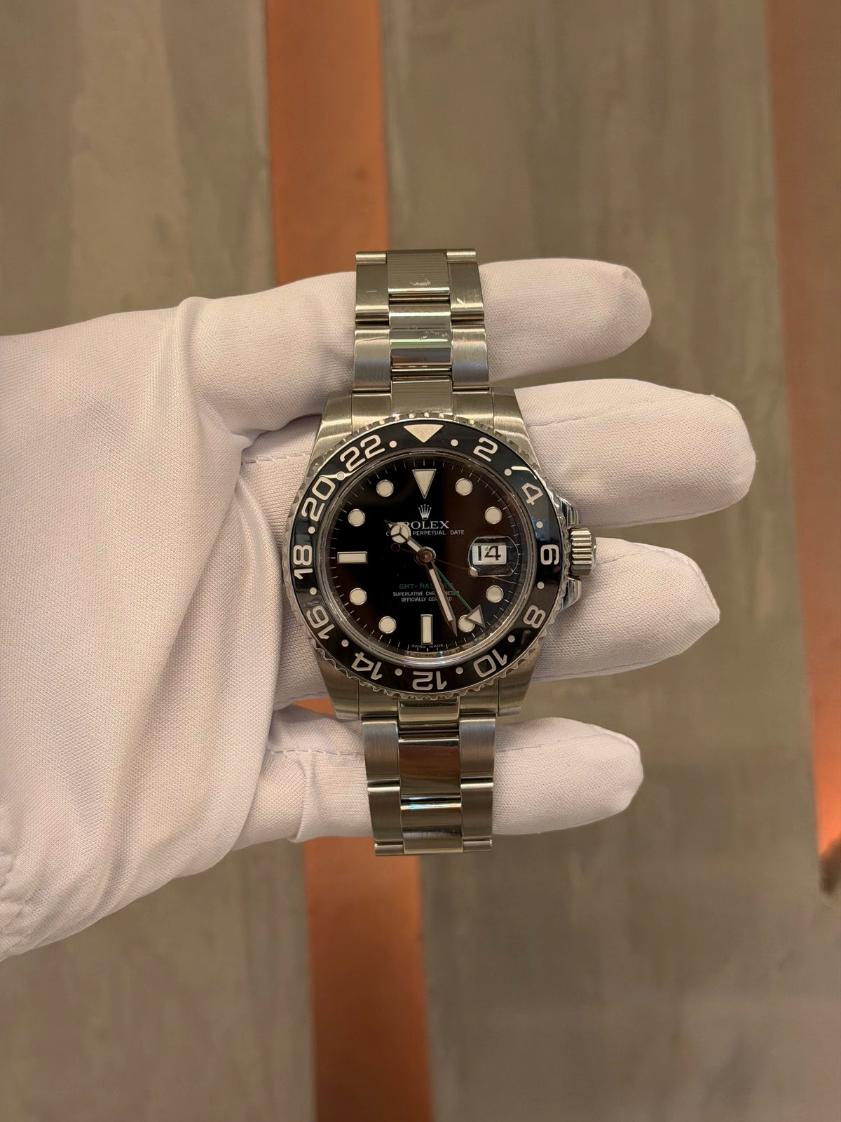 Rolex GMT-Master II Black Dial on Oyster 116710LN