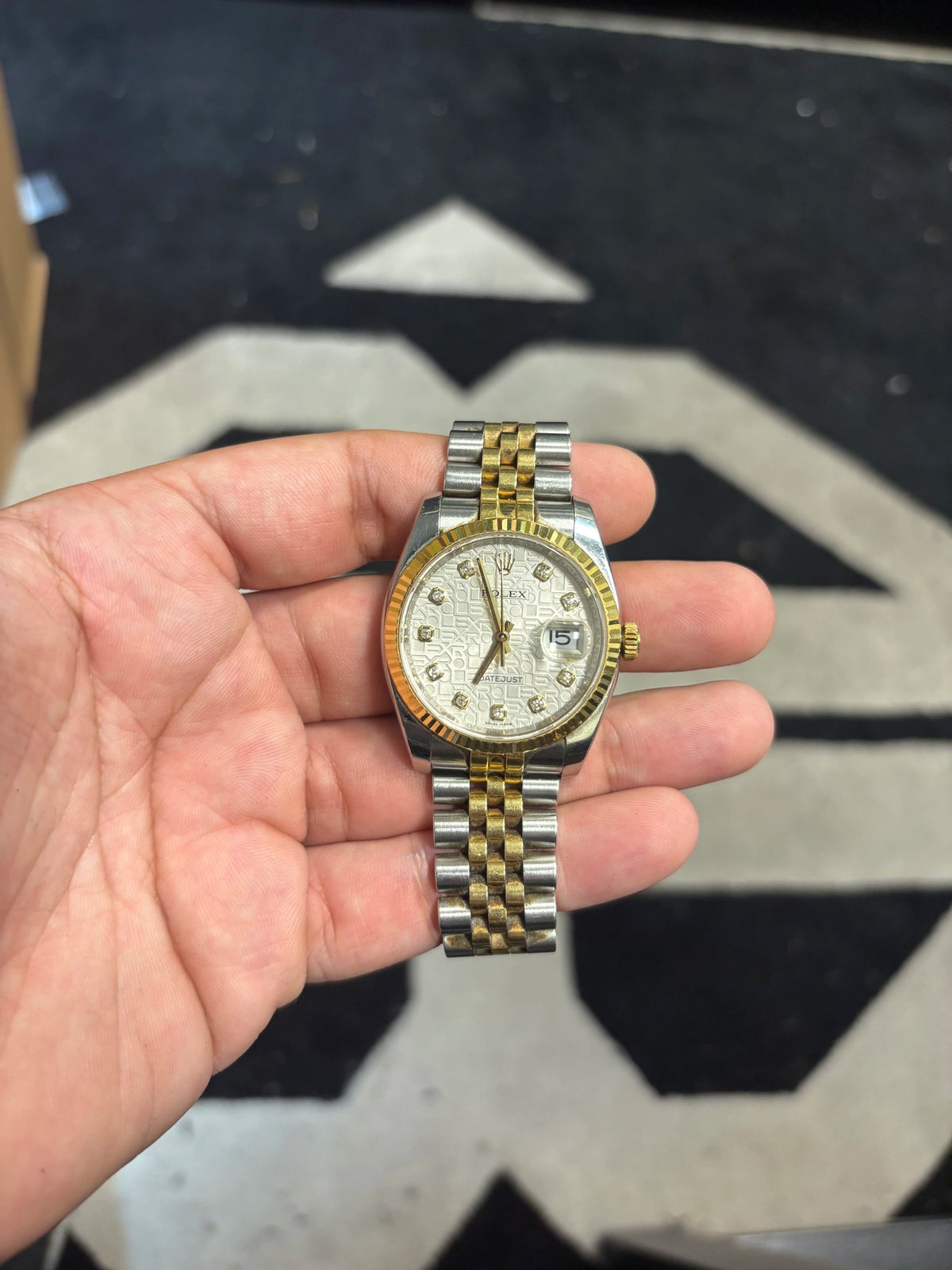Rolex Datejust 36 Silver Jubilee Diamond Dial on Jubilee 116233