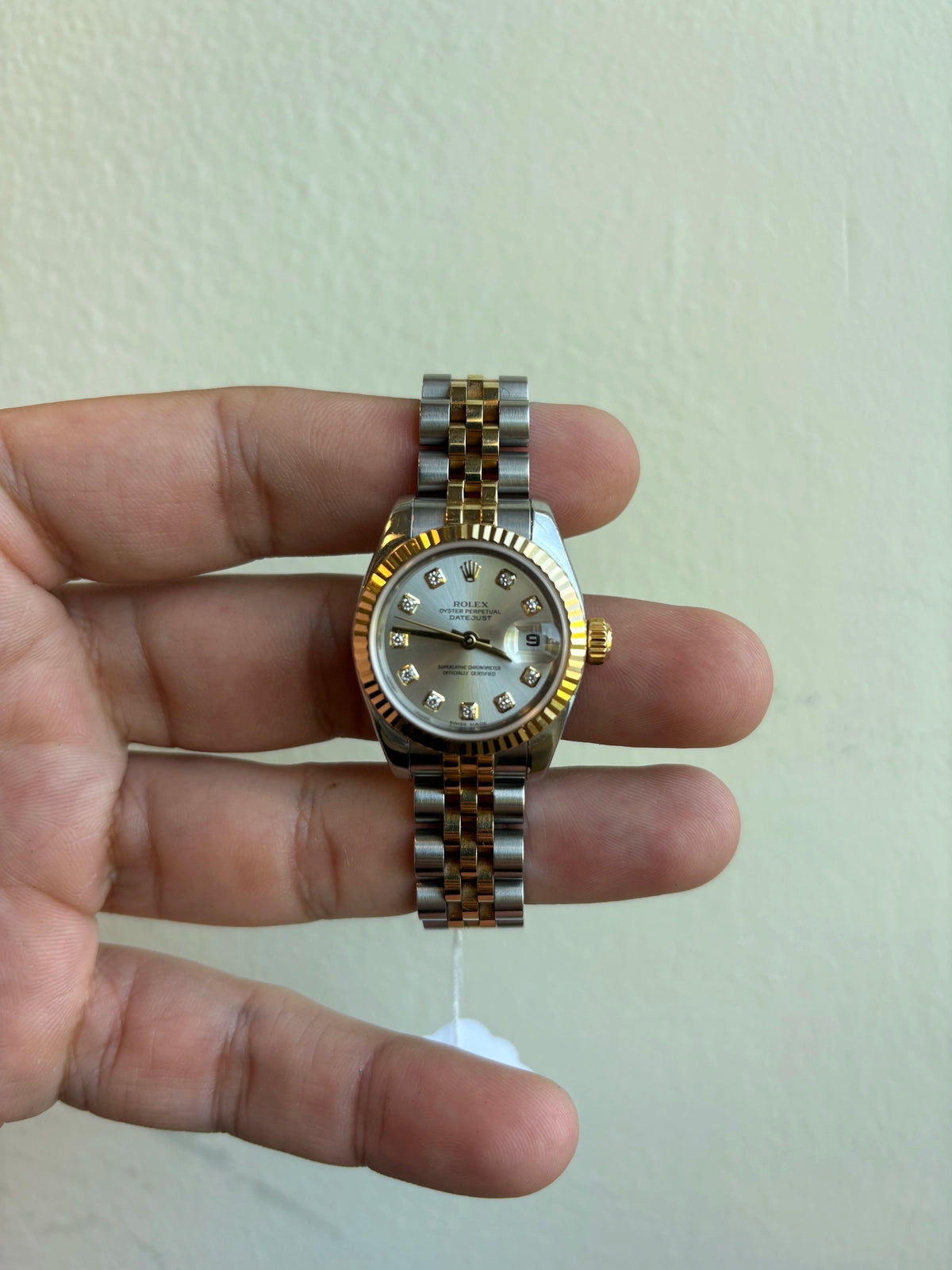 Rolex Datejust Lady Silver Diamond Dial on Jubilee 179173
