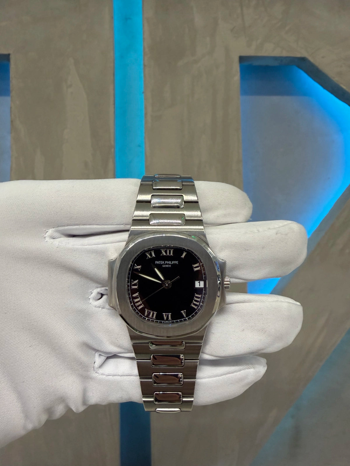 Patek Philippe Nautilus Black Roman Dial on Steel 3800/1A