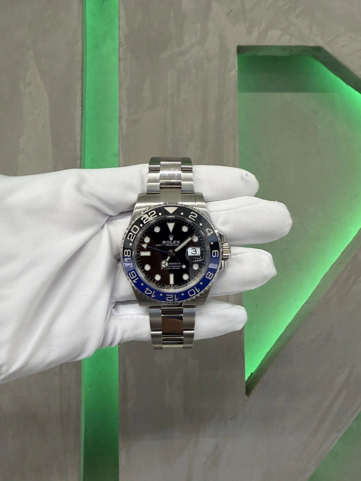Rolex GMT-Master II Batman Black Dial on Oyster 126710BLNR Card