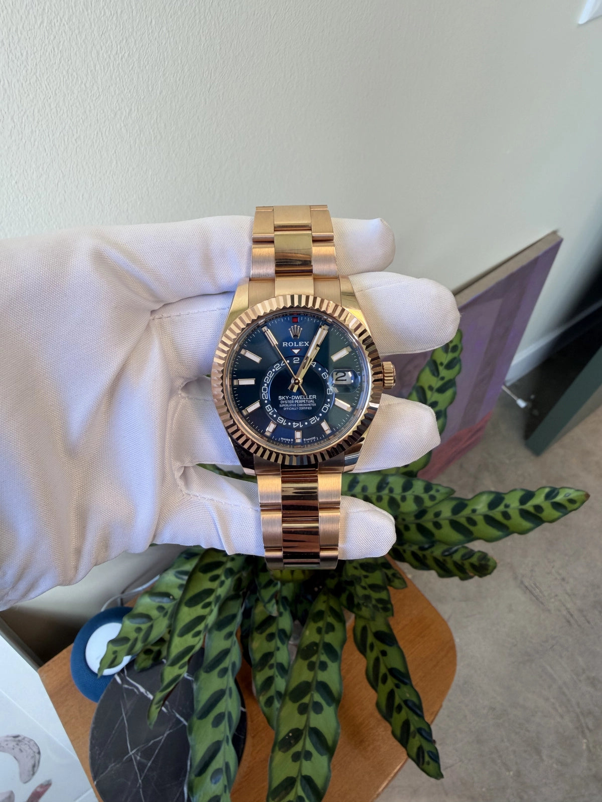 Rolex SkyDweller Blue Dial on Oyster 336935 Complete