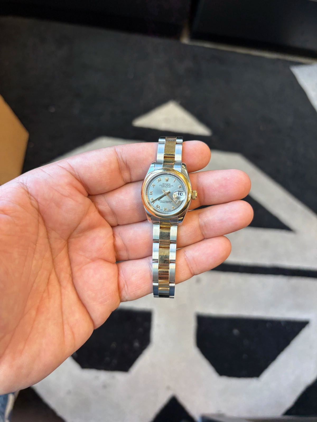 Rolex Datejust Lady Grey Roman Dial on Oyster 179163
