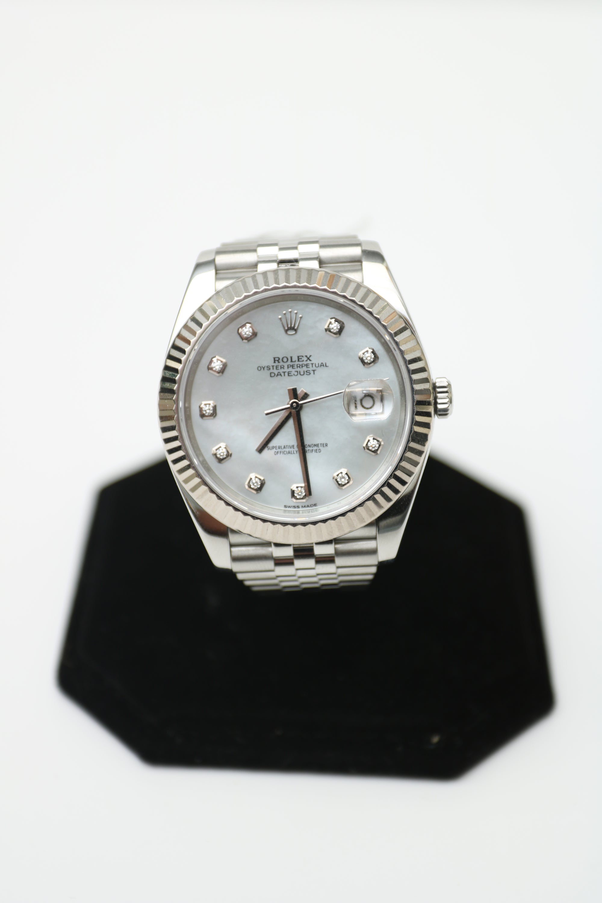 Rolex Datejust MOP Diamond Dial on Jubilee