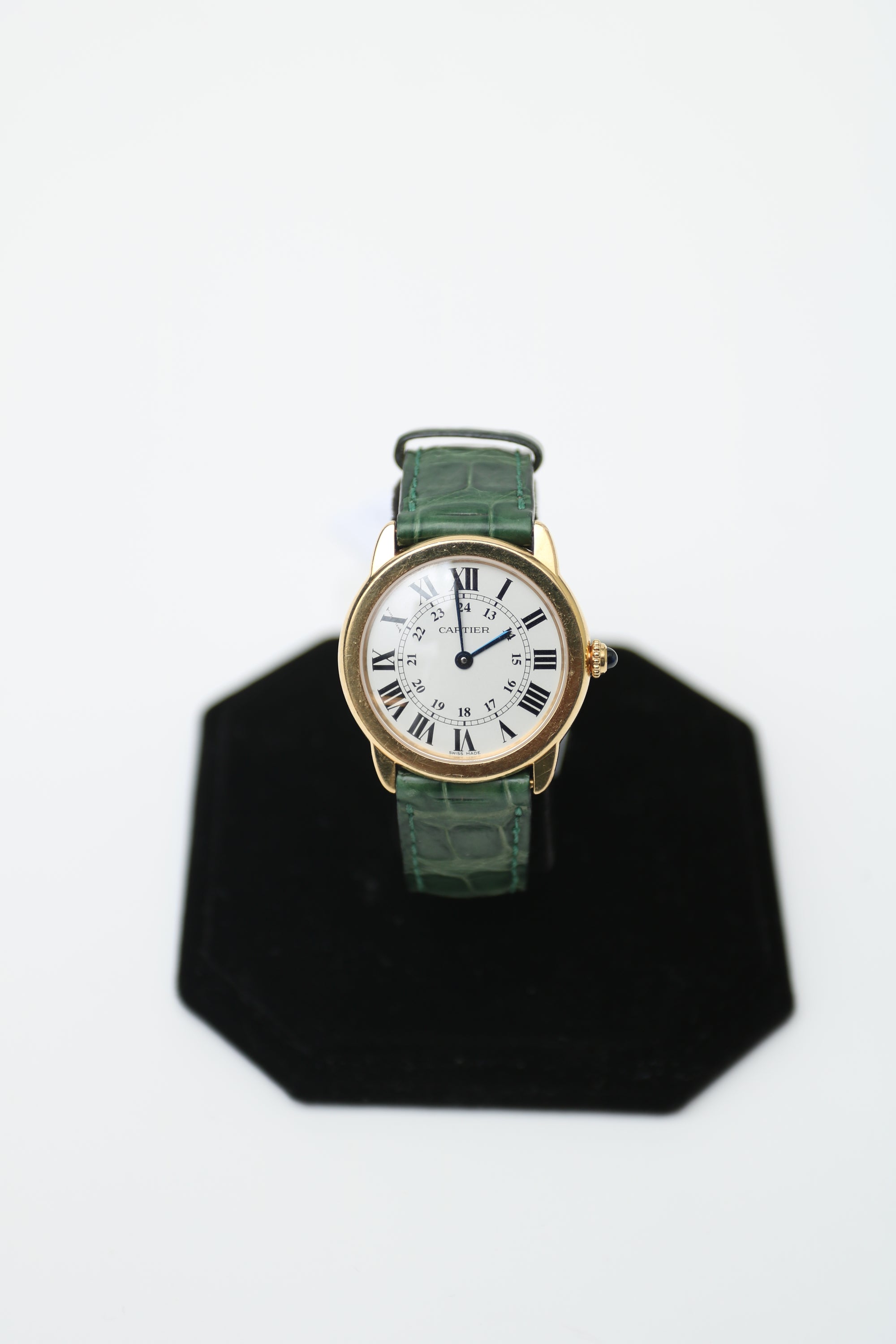 Cartier Ronde Green Leather 2987