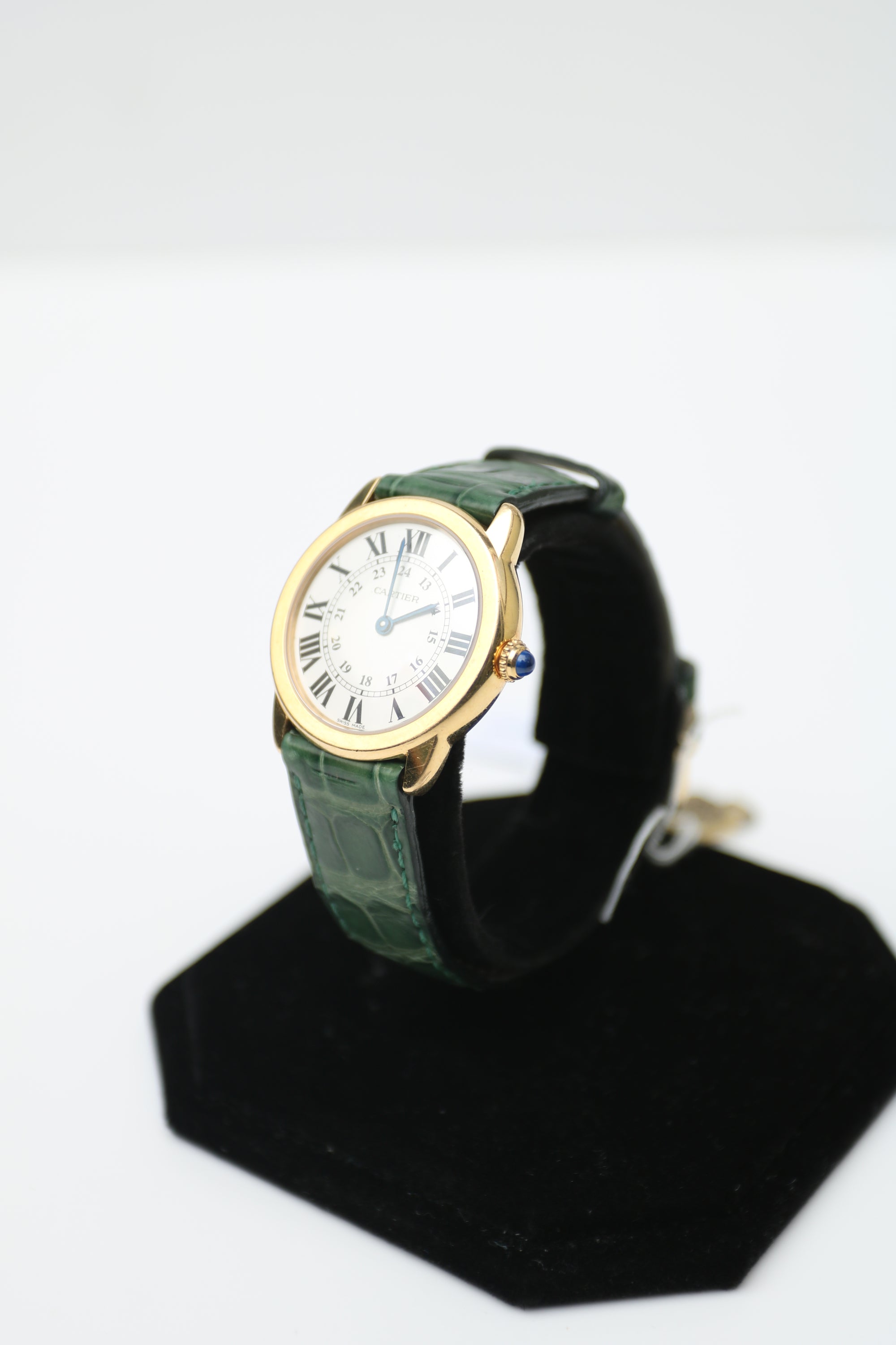 Cartier Ronde Green Leather 2987