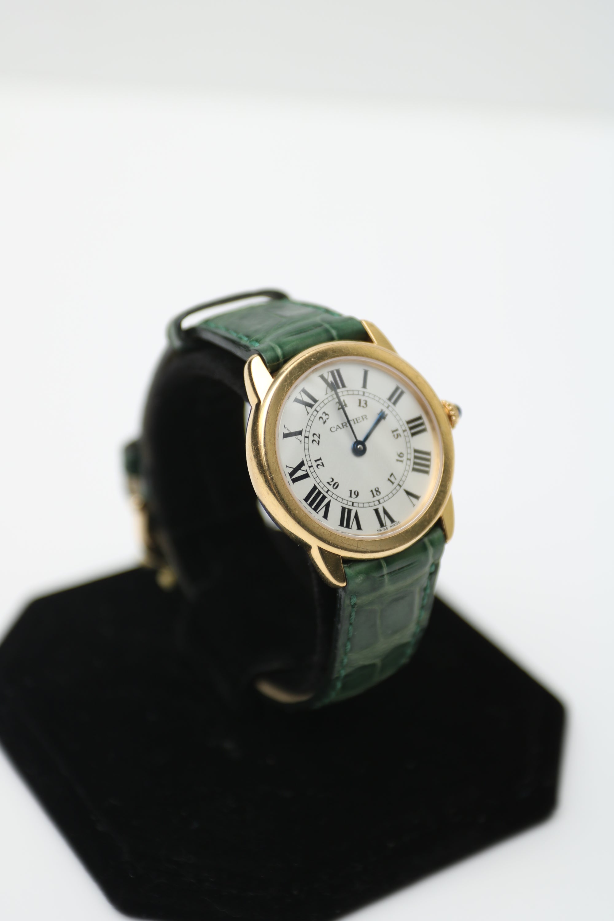 Cartier Ronde Green Leather 2987