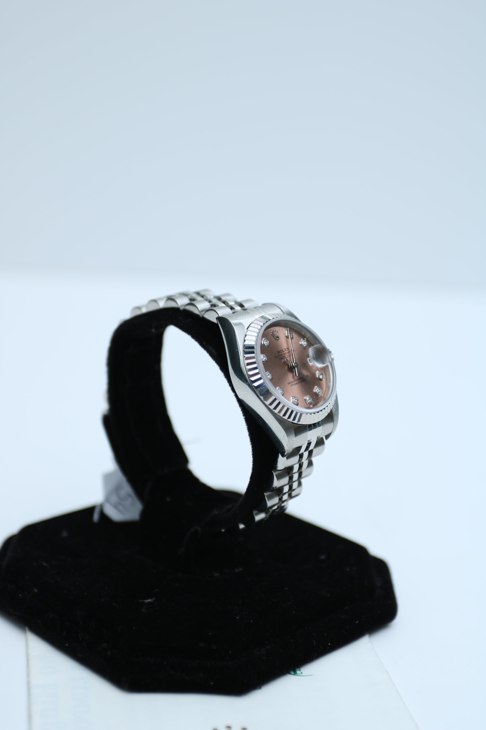 Rolex Datejust Salmon diamond Dial on jubilee 1 Papers