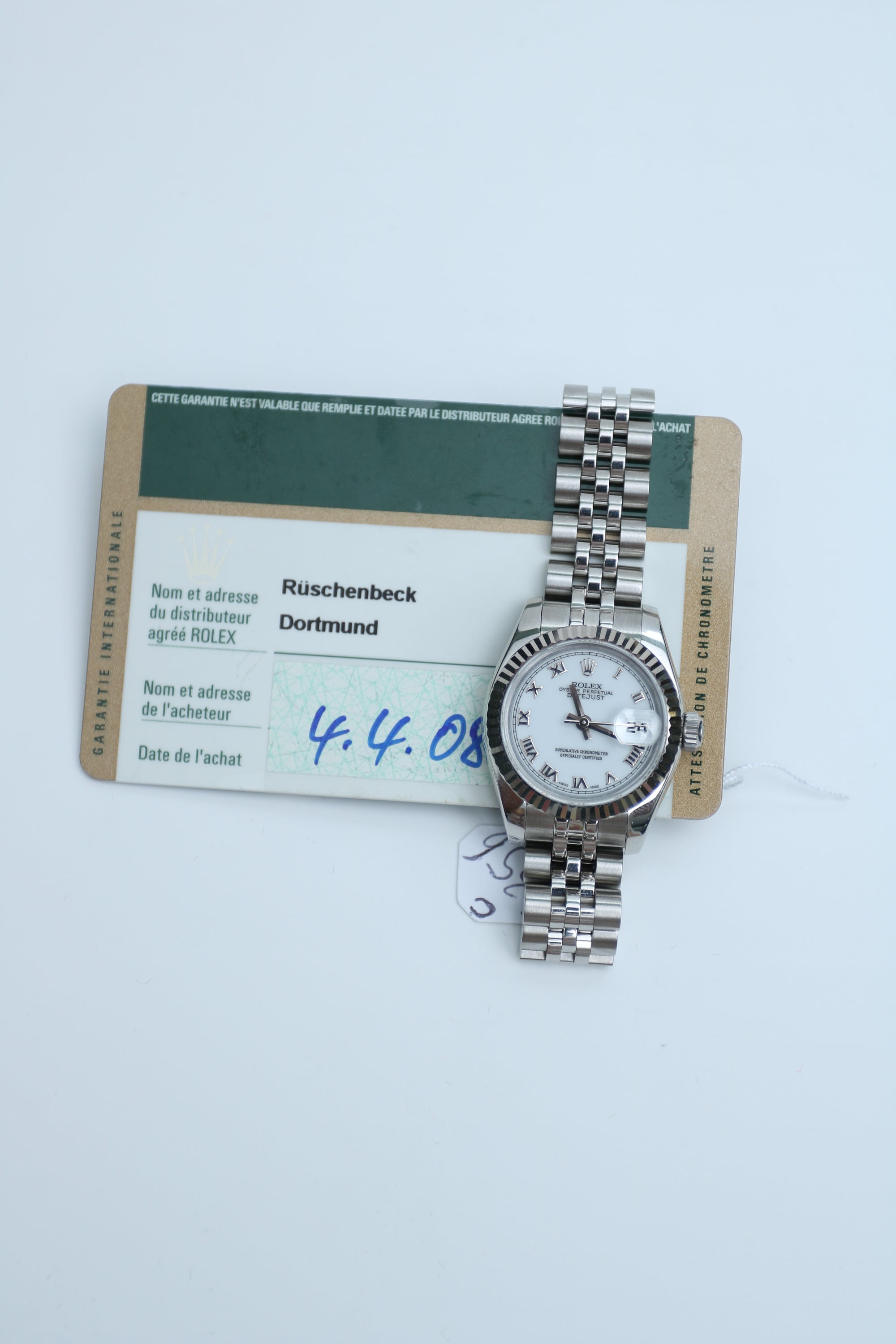 Rolex Datejust White Dial on Jubilee-Invisible 1 Card