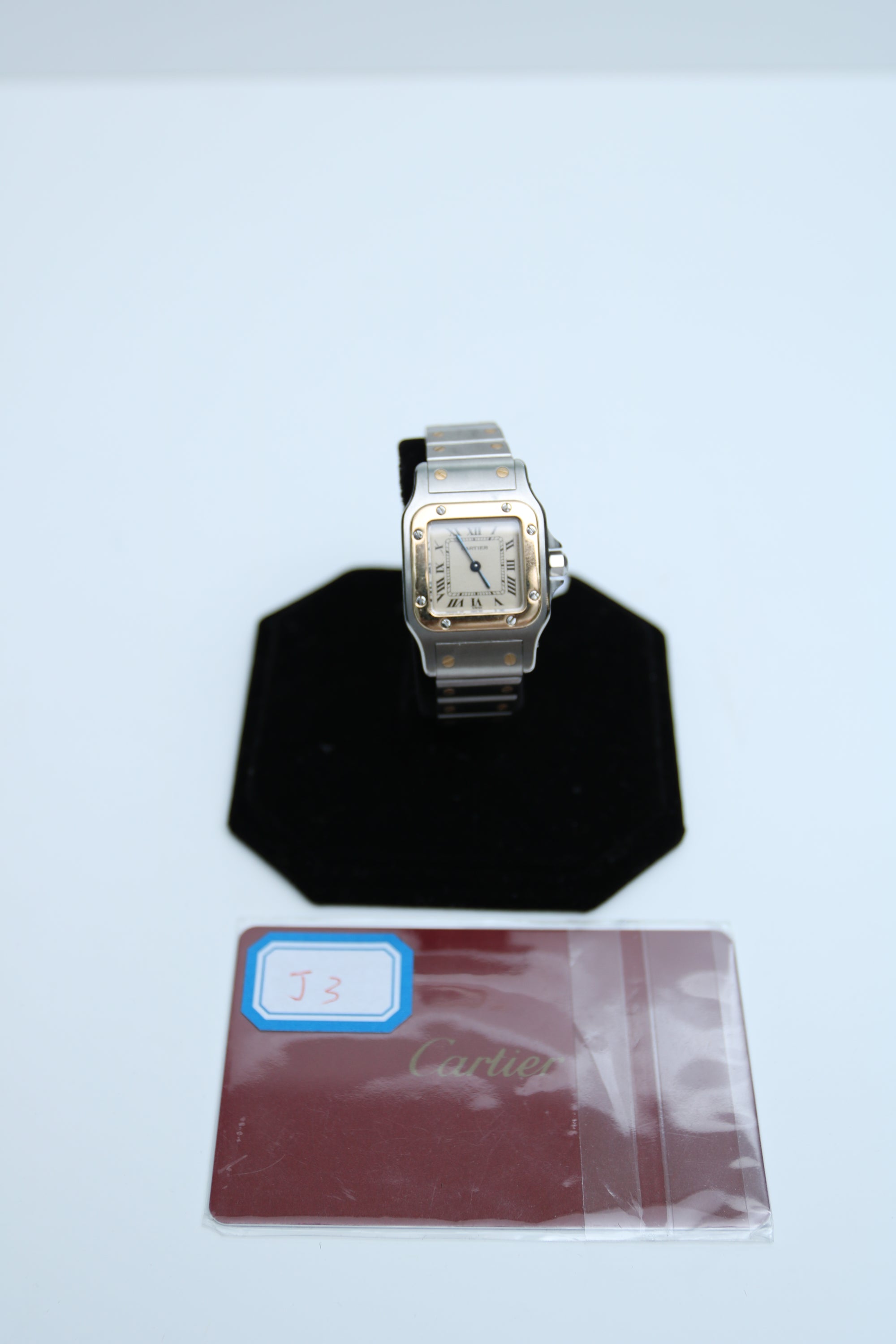 Cartier Santos White Dial on SS/YG 1 Card