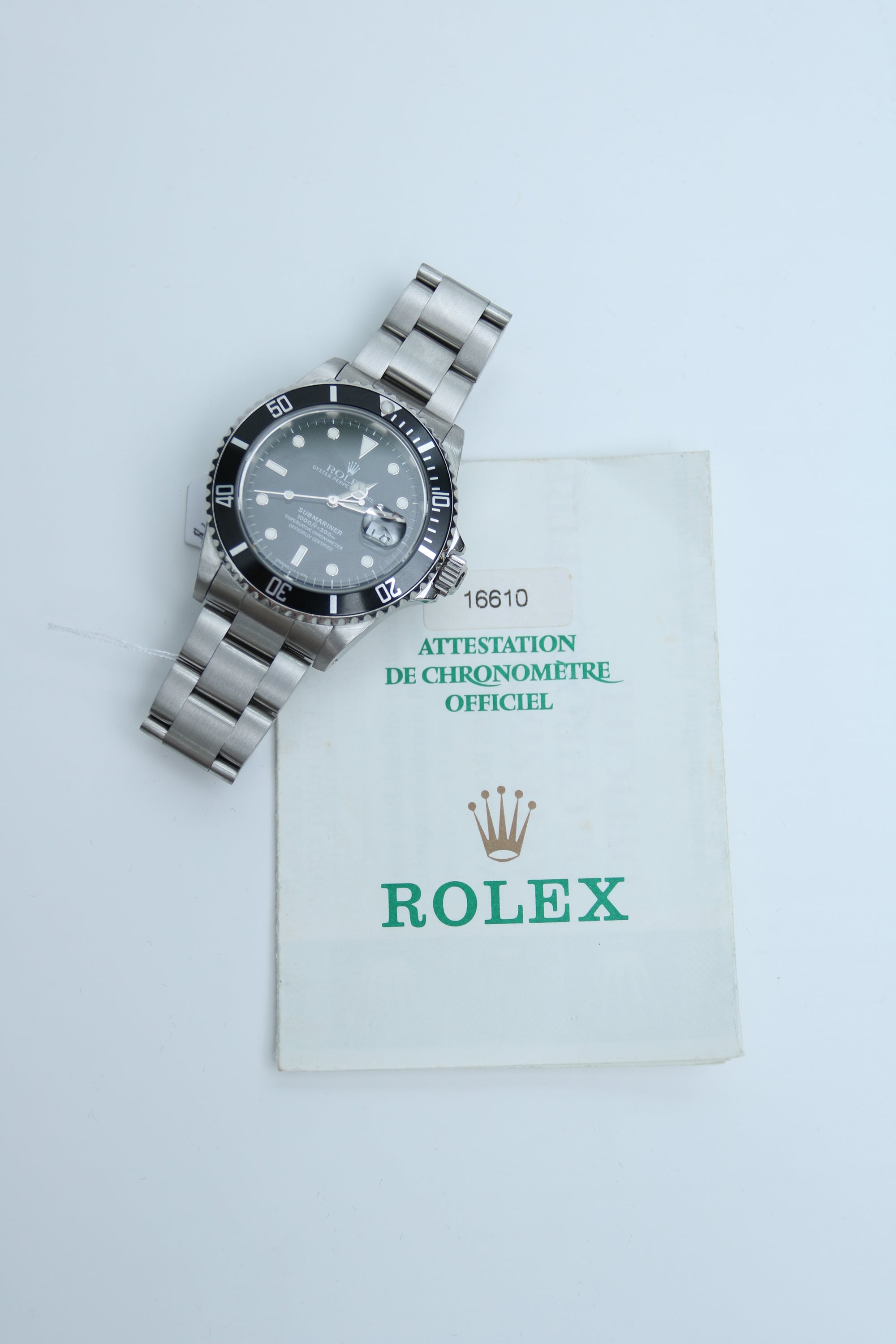 Rolex Submariner black Dial on SS 16610