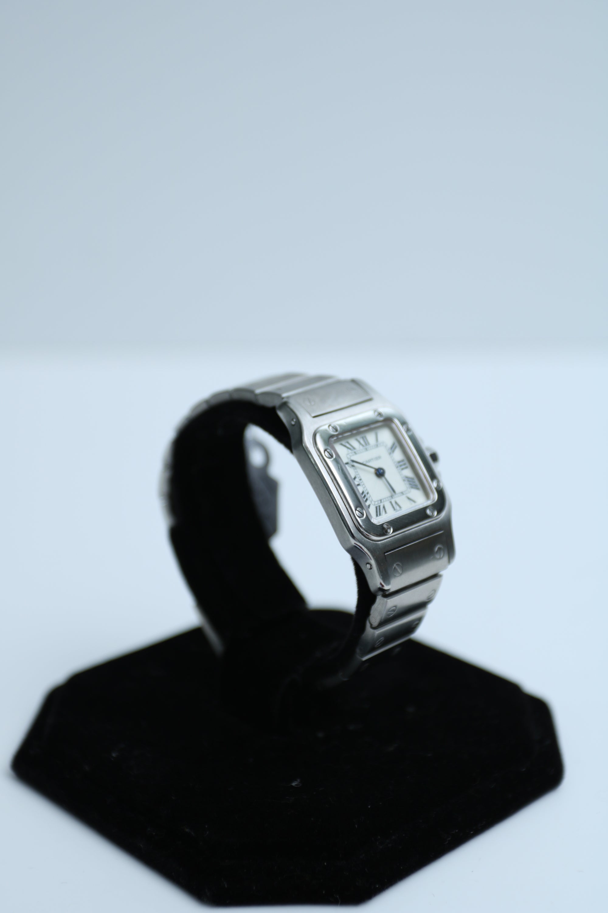 Cartier Santos White Dial on SS W20017D6 Card