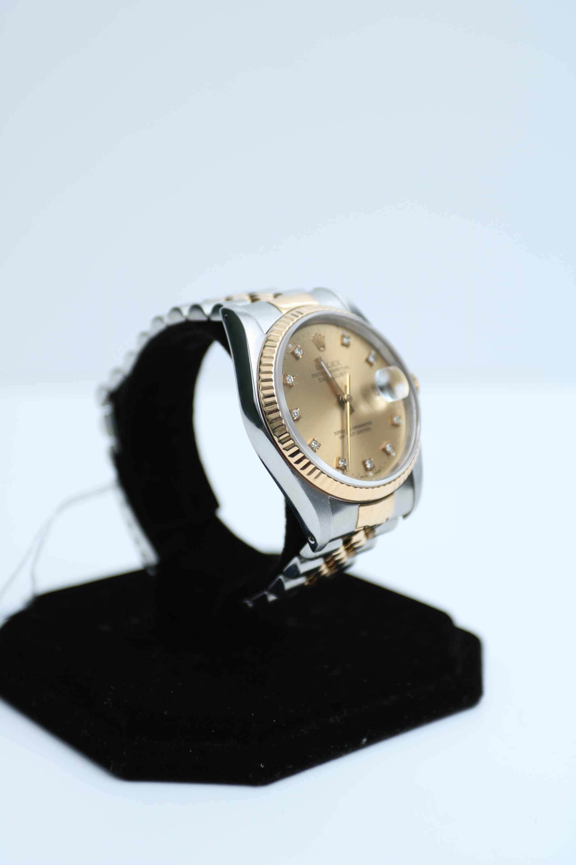 Rolex Datejust Champagne diamond Dial on jubilee 16233 1989