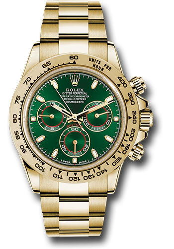 Rolex Daytona Green Stick Dial on Oyster 116508 Complete 2021