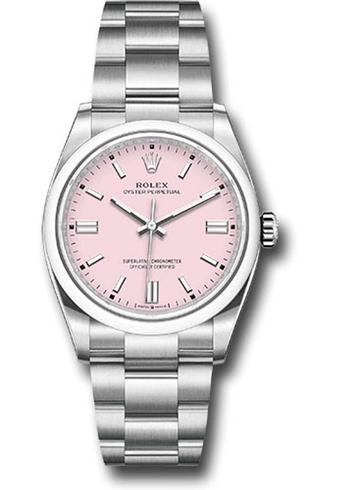 Rolex Oyster Perpetual 36 Candy Pink Index Dial on Oyster 126000 Complete