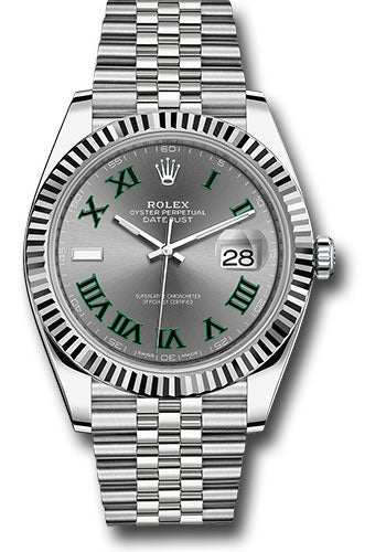 Rolex Datejust 41 Slate Green Roman Dial on Jubilee 126334 Card