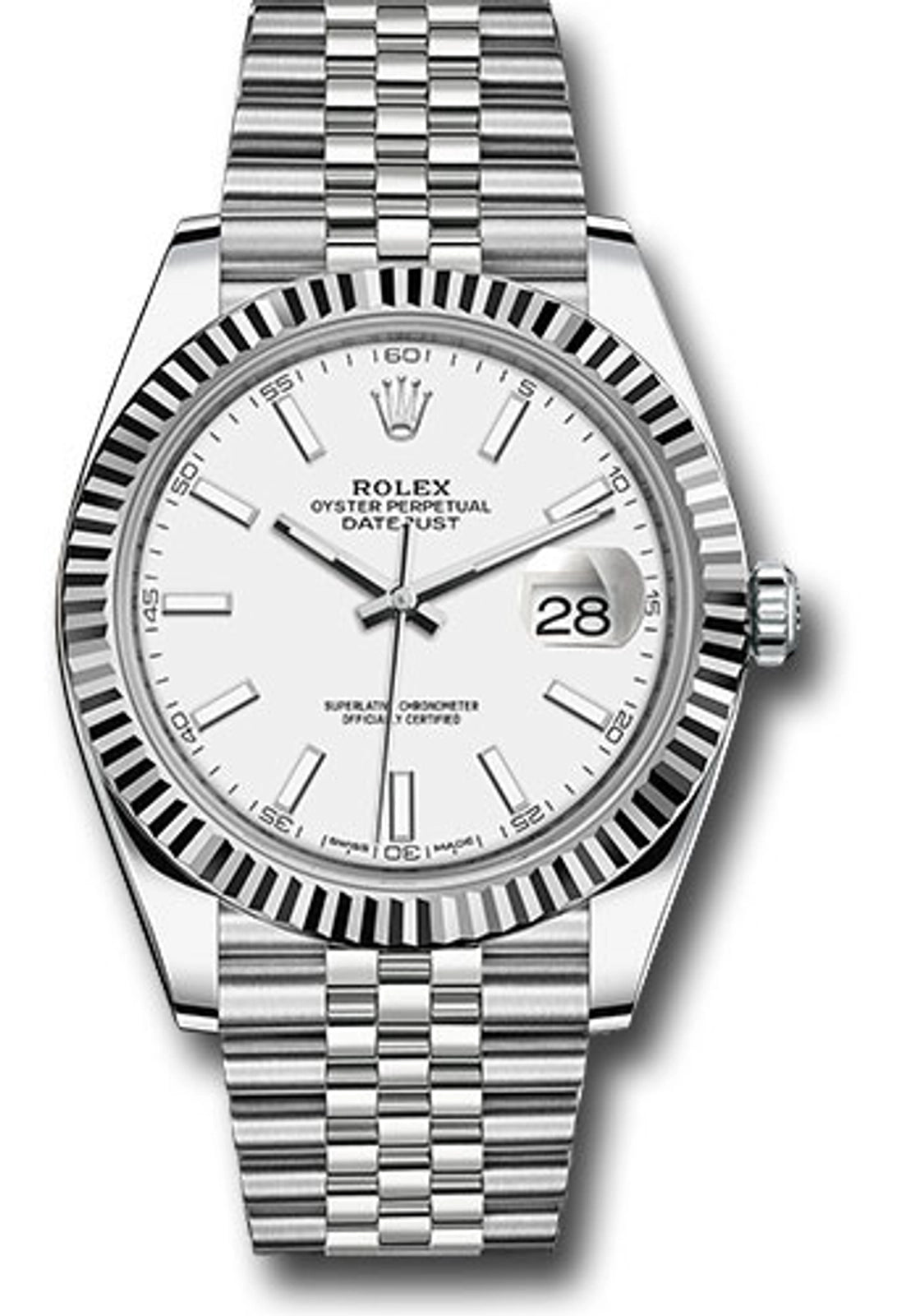 Rolex Datejust 41 White Index Dial on Jubilee 126334 Complete