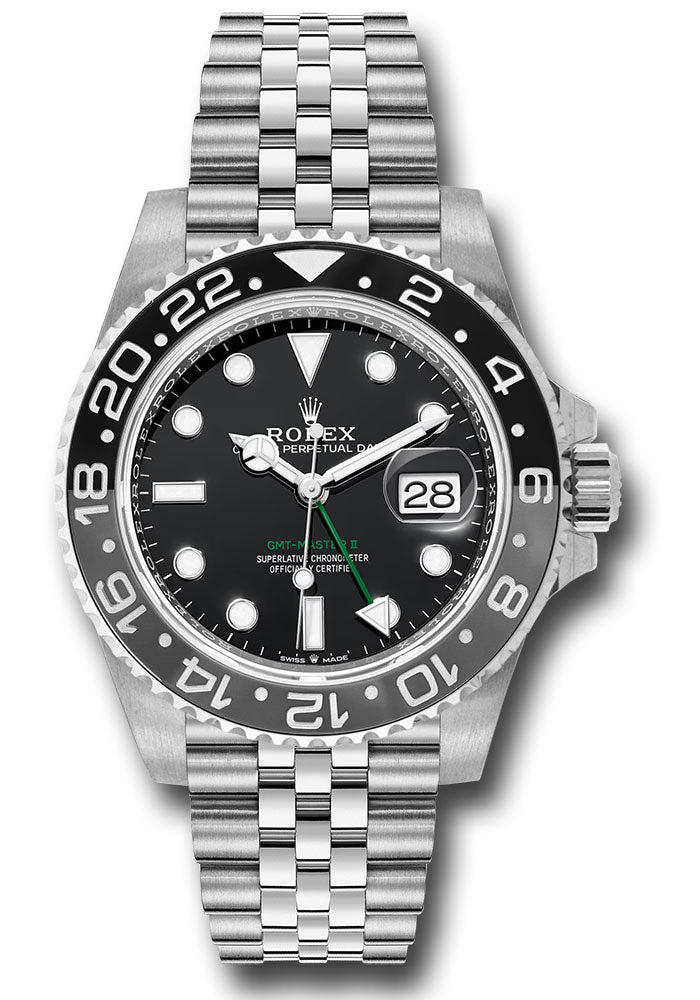 Rolex GMT-Master II Bruce Wayne Black Dial on Jubilee 126710GRNR Complete 2024