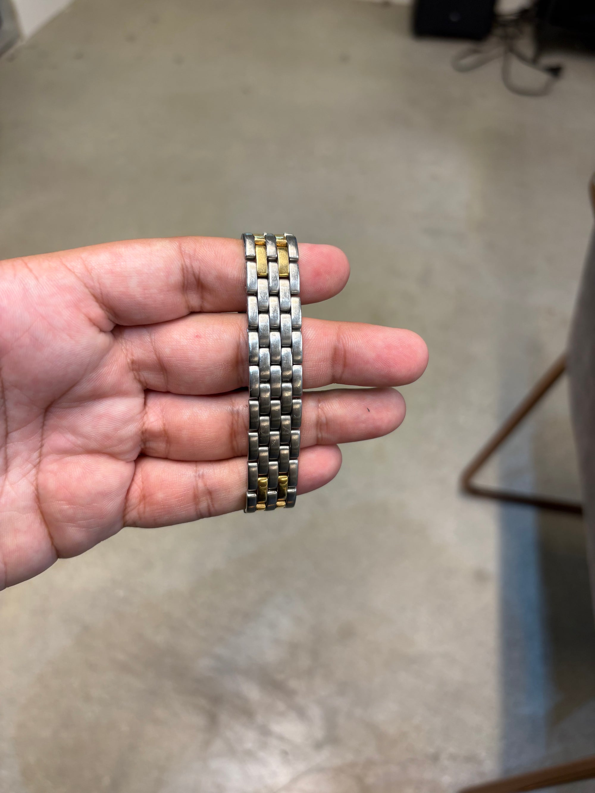 Cartier Panther White Dial on 2 row-(SS/Gold) 1100