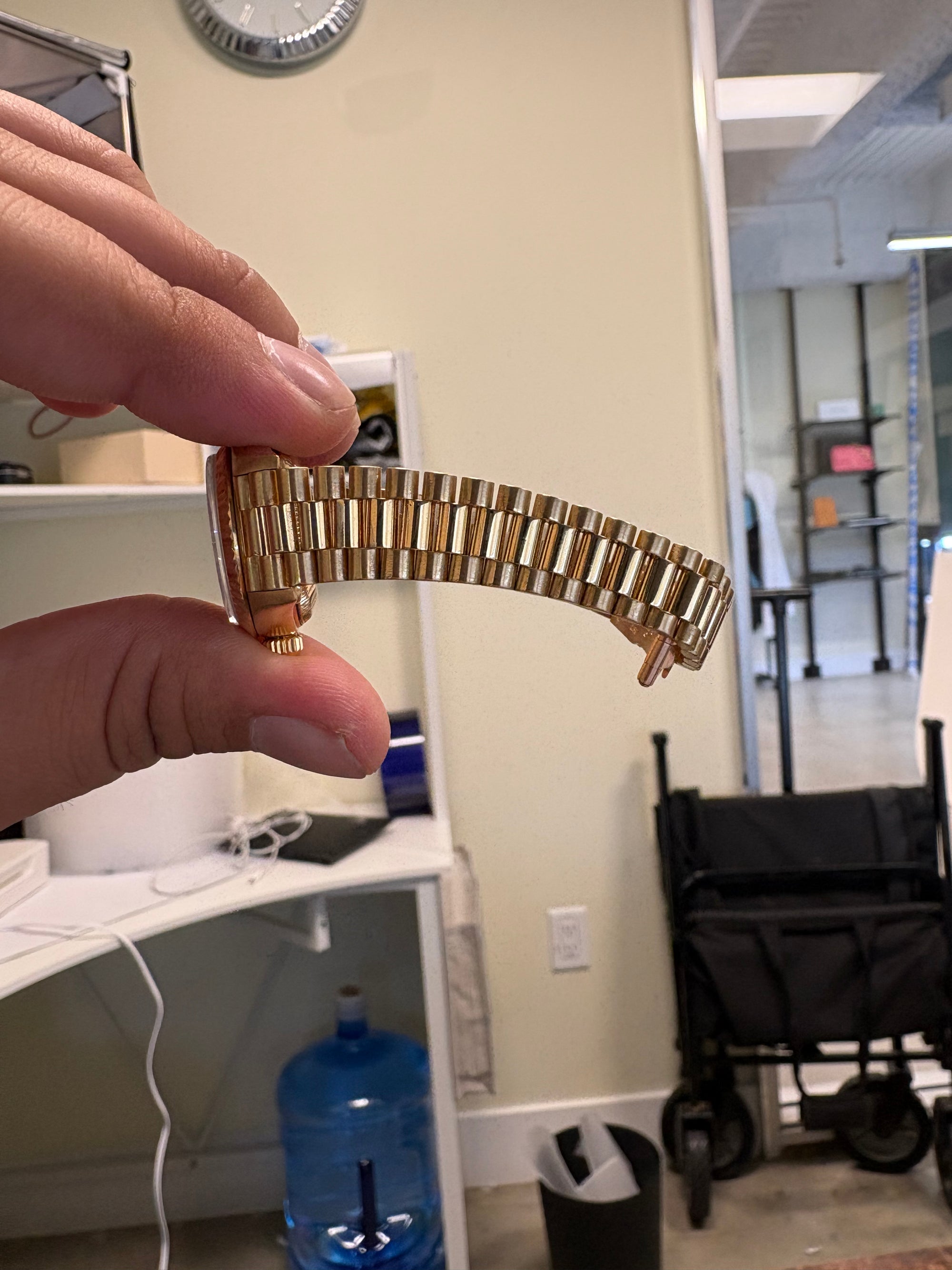 Rolex Datejust Champagne Computerized Diamond Dial Dial on Presidential-18k YG 69178