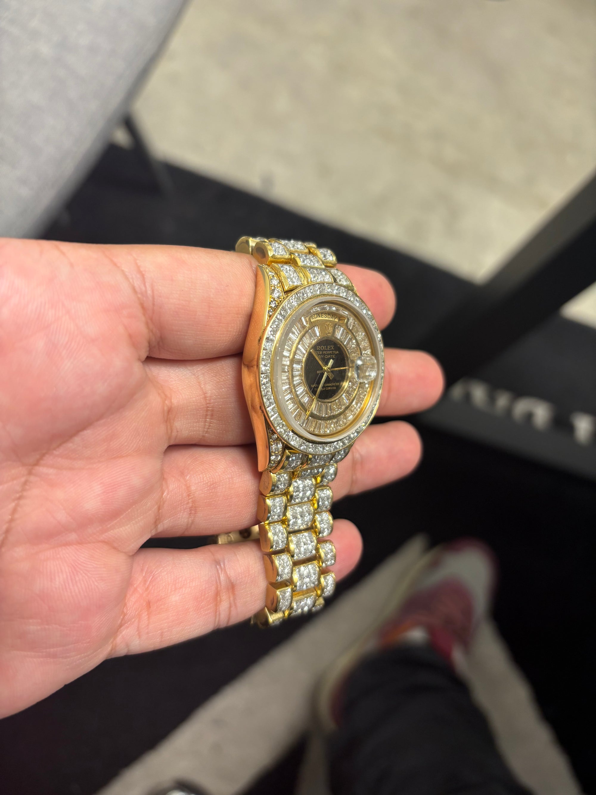 Rolex Day-Date Baguette Dial on princess cut 18238