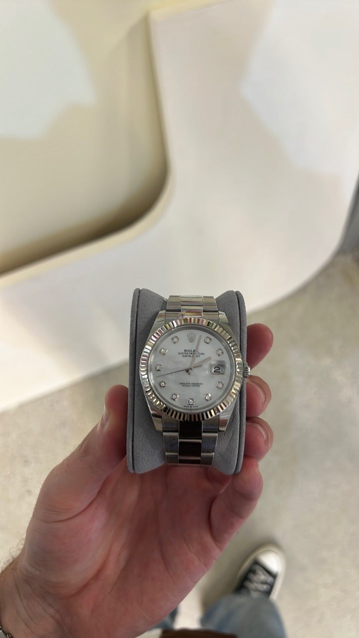 Rolex Datejust MOP Diamond Dial on Oyster 162334