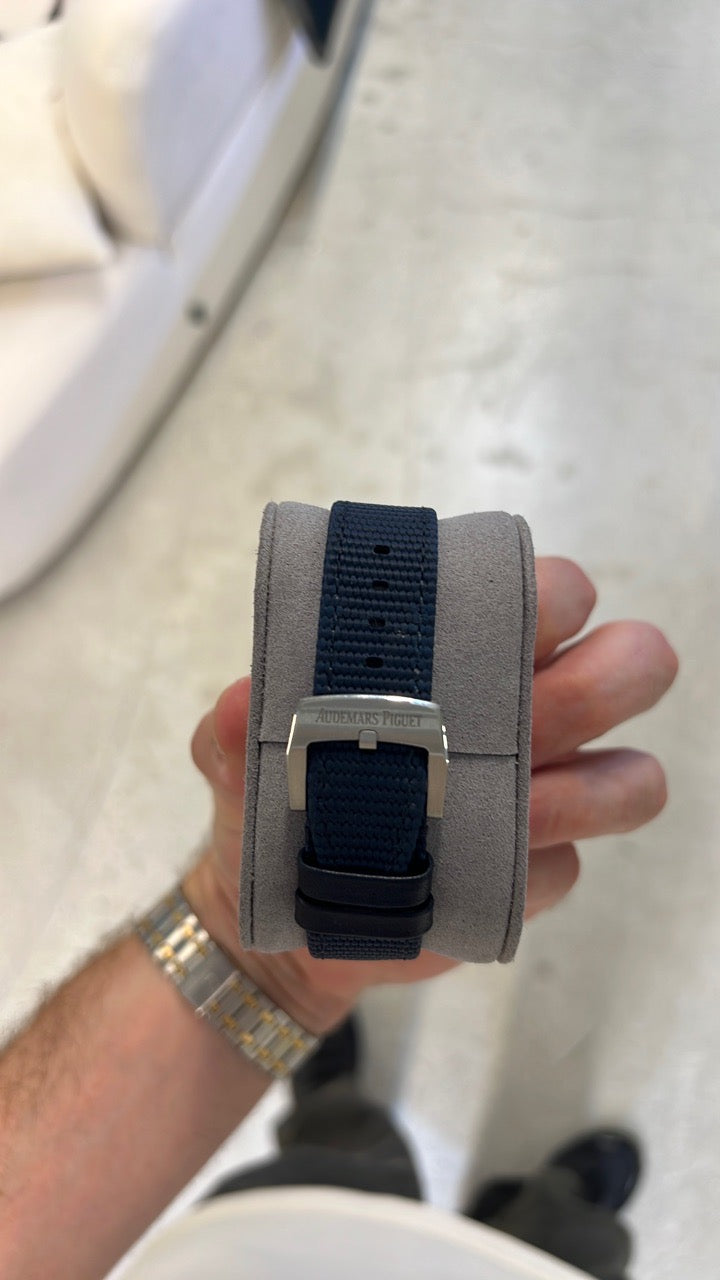 Audemars piguet Code 1159 Blue Dial on NATO na