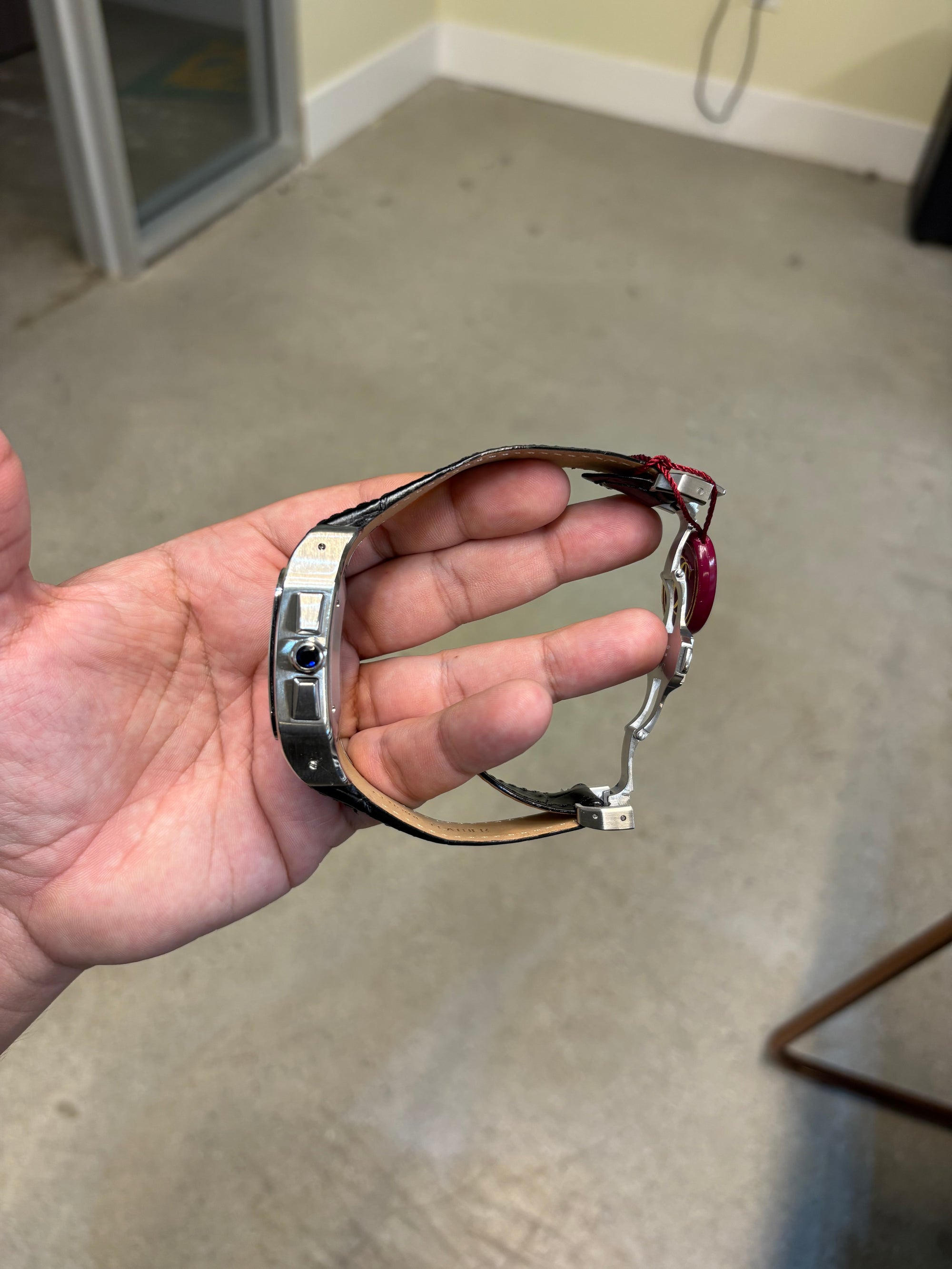 Cartier Santos XL White Dial on Leather 2740