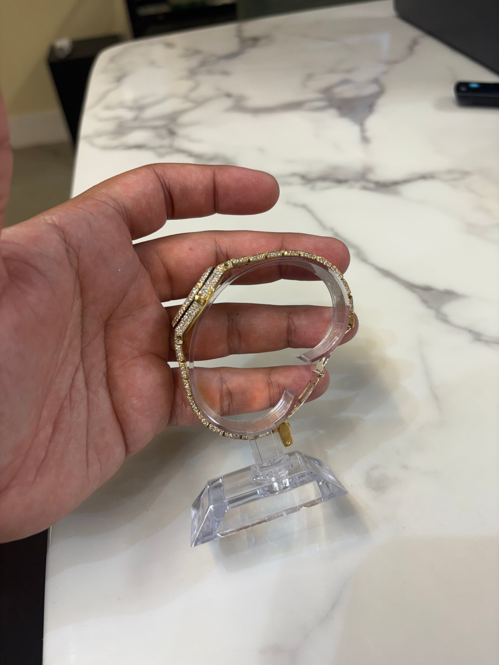 Audemars Piguet Royal Oak Mini Grey Dial on diamond N/A