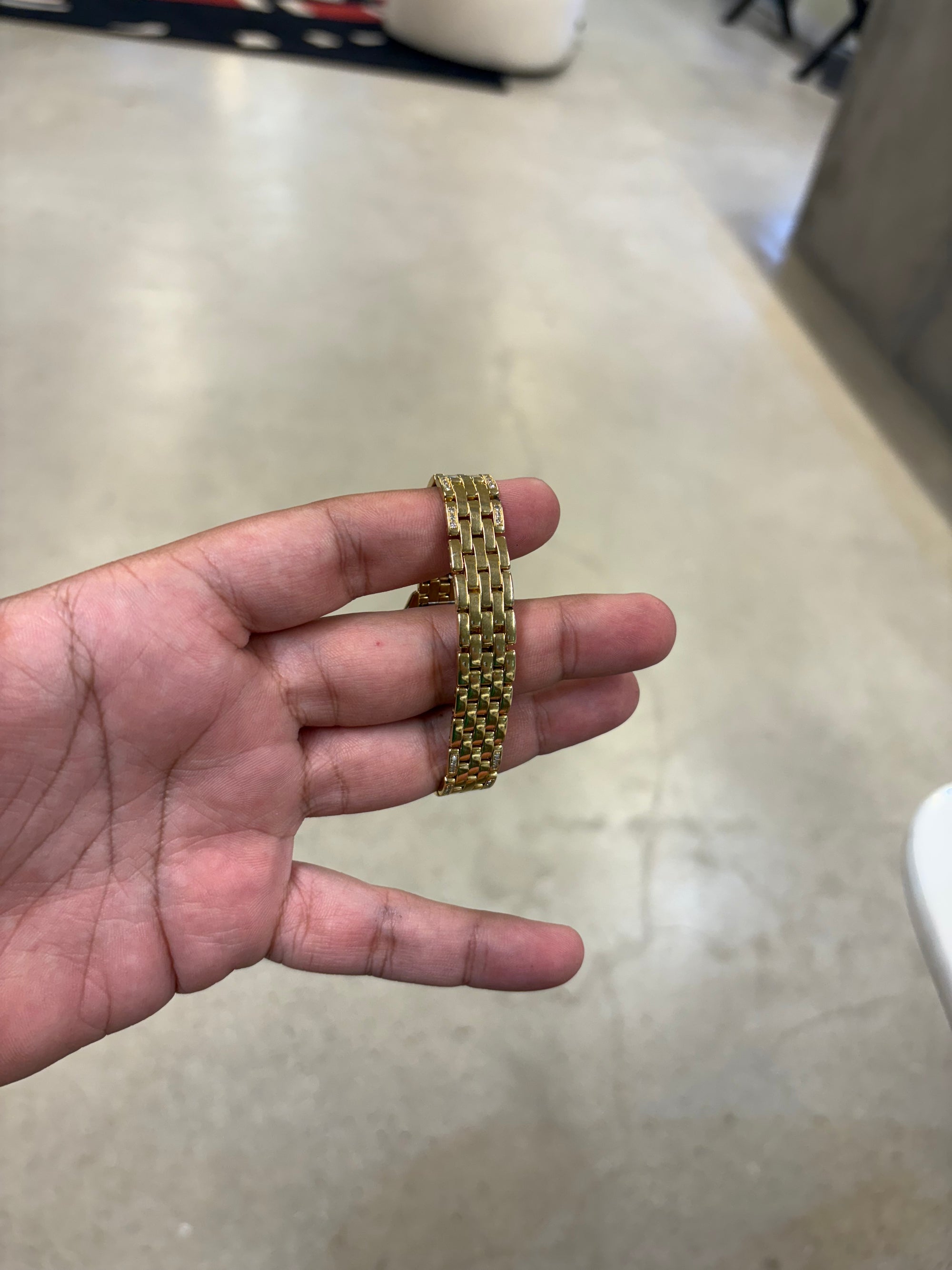 Cartier Panthere white diamond Dial on Gold/diamond N/A