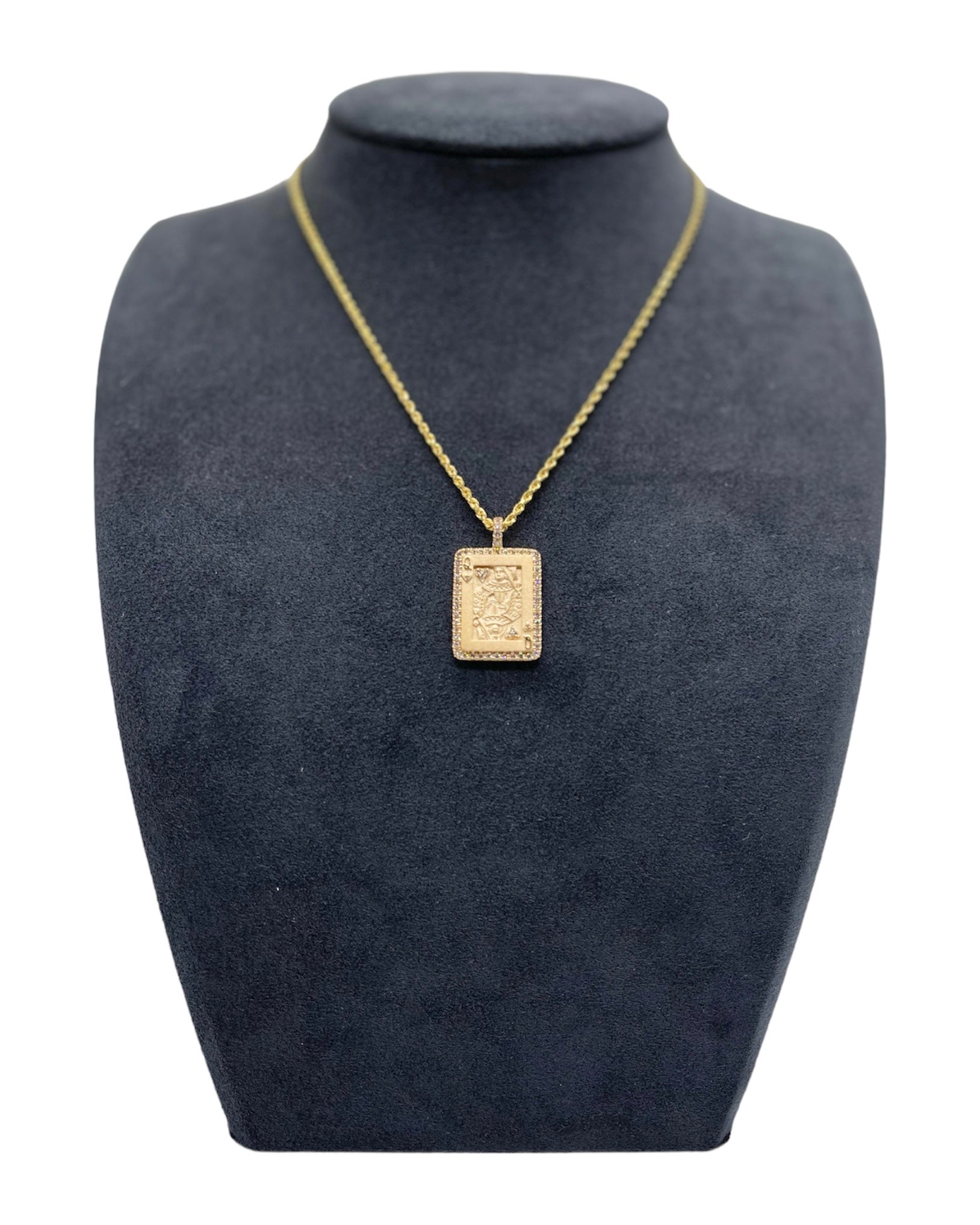 By Barnett Queen of Hearts Card Pendant