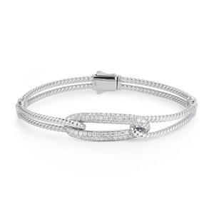 By Barnett Dainty Ropes Diamond Bangle