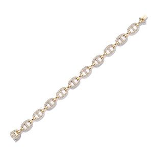 By Barnett Diamond Anchor Link Bracelet