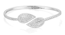 Load image into Gallery viewer, By Barnett Twin Leaves Diamond Bangle