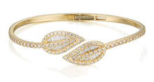 Load image into Gallery viewer, By Barnett Twin Leaves Diamond Bangle