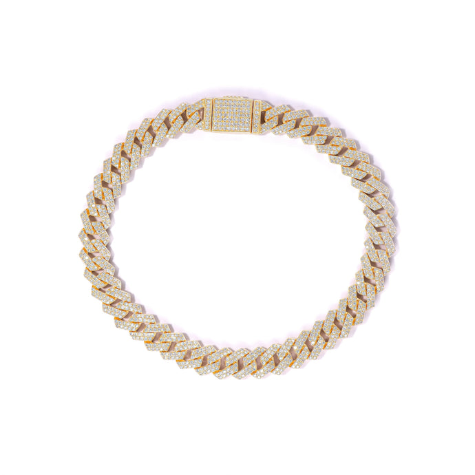 By Barnett 8mm Iced Out Miami Cuban Bracelet