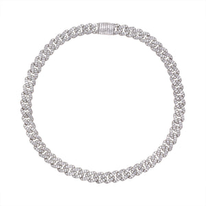 By Barnett Baguette Diamond Cuban Necklace