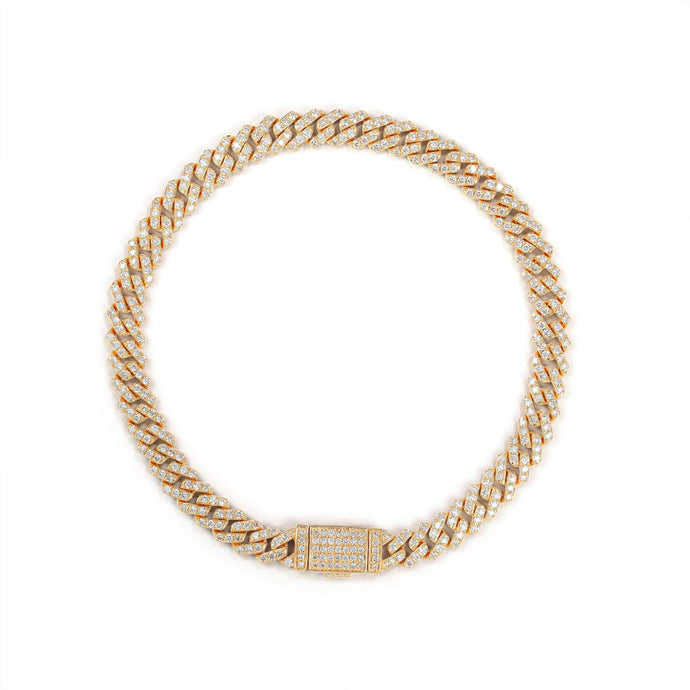 By Barnett 7mm Iced Out Miami Cuban Bracelet