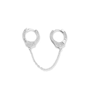 By Barnett Diamond Handcuff  Climber Earrings