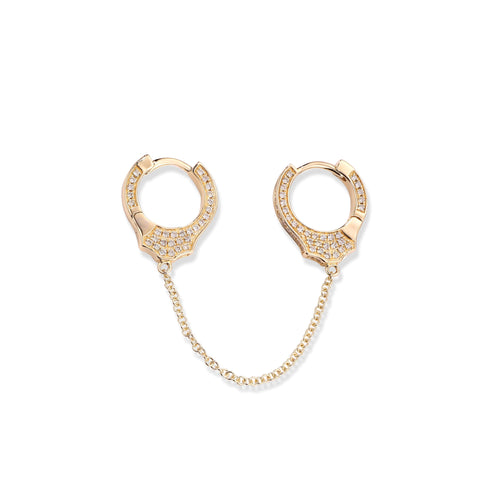 By Barnett Diamond Handcuff  Climber Earrings