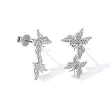 Load image into Gallery viewer, By Barnett Twin Butterfly Diamond Earrings