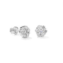 Load image into Gallery viewer, By Barnett Flower Set Diamond Earrings