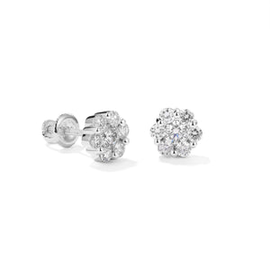 By Barnett Flower Set Diamond Earrings