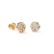 Load image into Gallery viewer, By Barnett Flower Set Diamond Earrings