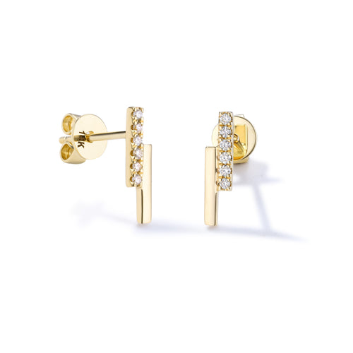 By Barnett Modern Minimal Diamond Earrings