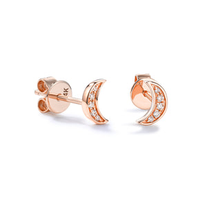 By Barnett Crescent Moon Stud Earrings