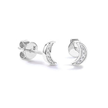 Load image into Gallery viewer, By Barnett Crescent Moon Stud Earrings