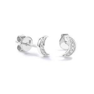 By Barnett Crescent Moon Stud Earrings