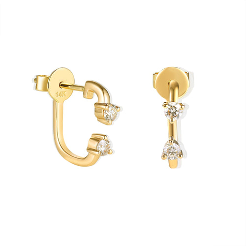 By Barnett Duo Diamond Earrings